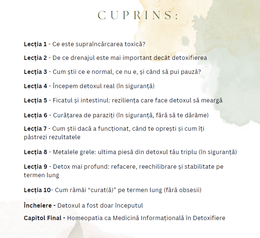 Ritualul celor 3 Curățări - Minicurs Detox